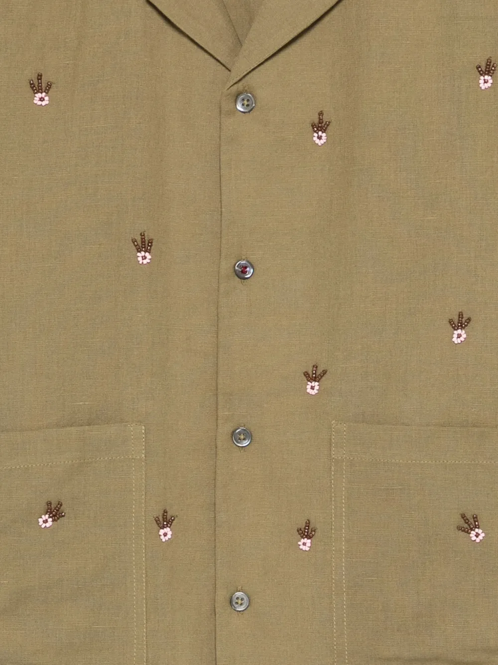 Hem-Embroidered Shirt