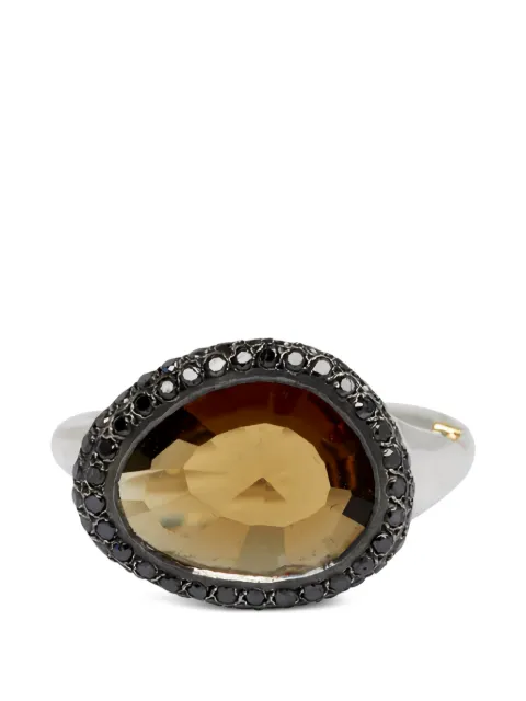 Rosa Maria Olax diamond and quartz ring