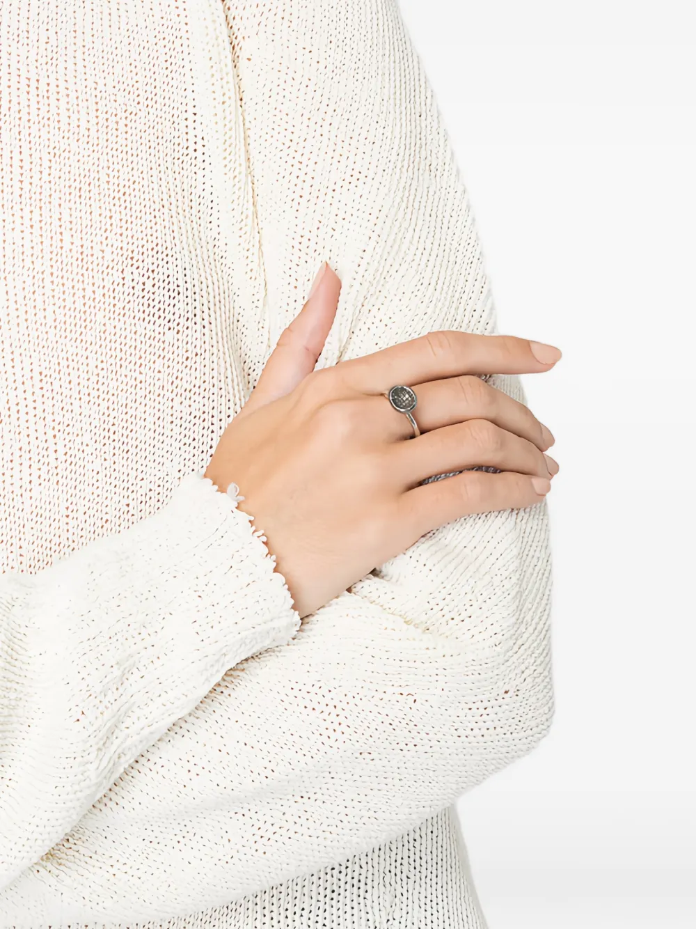  Rosa Maria Beril Diamond Ring - Silver 