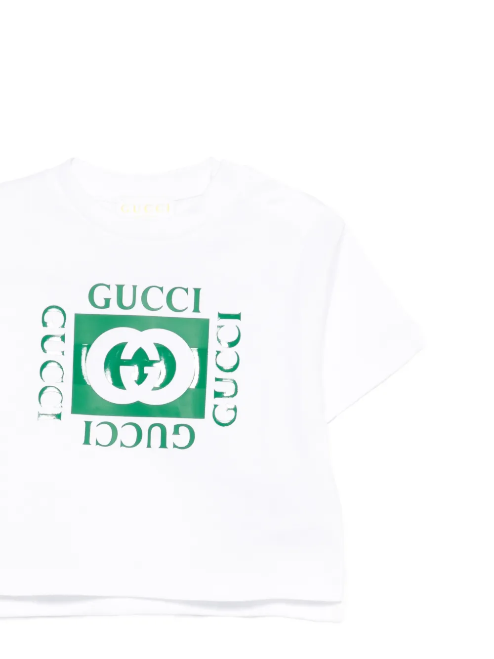 Gucci Kids T-shirt met logoprint Wit