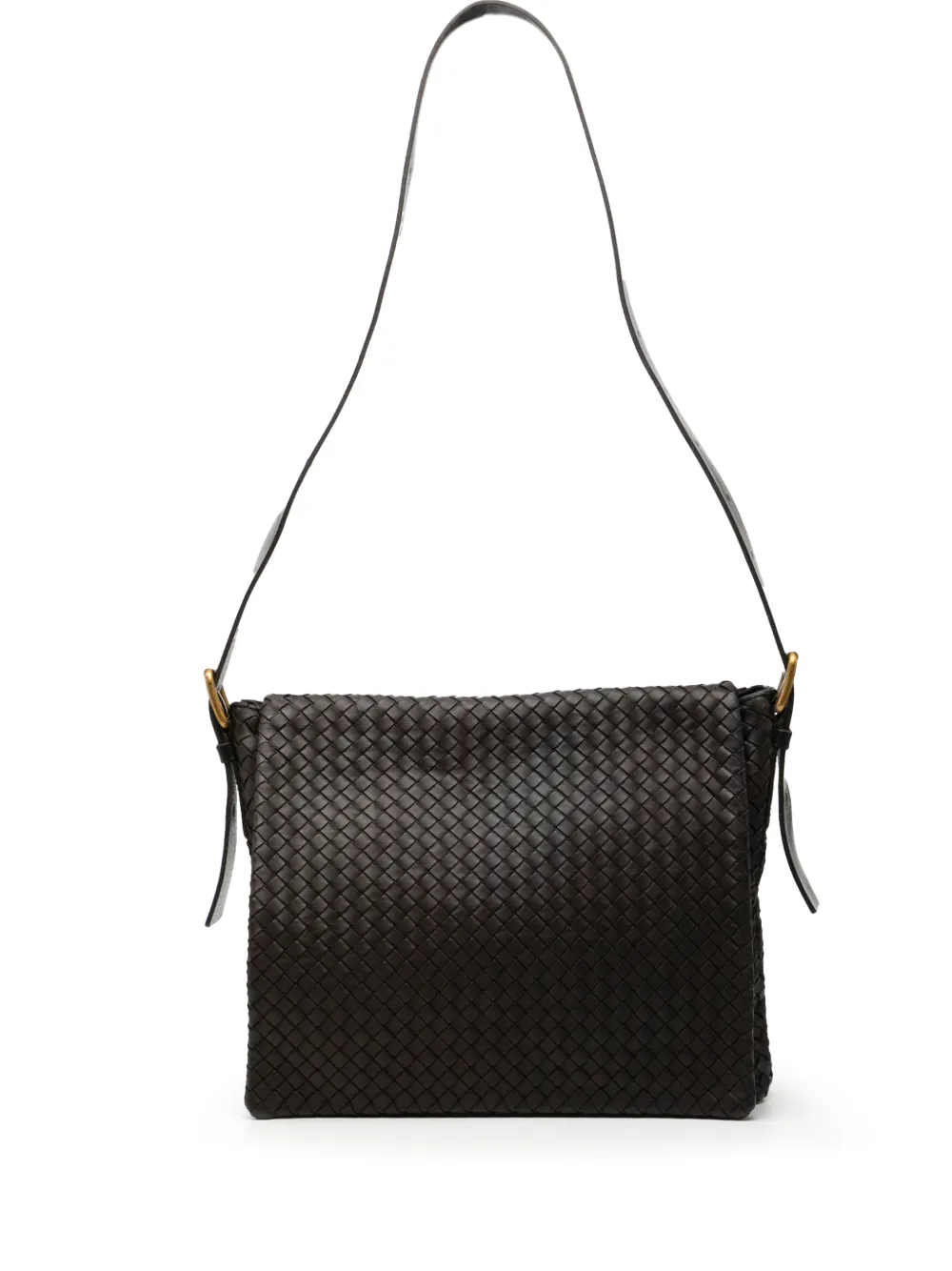 Bottega Veneta Pre-Owned 2010 Nappa Intrecciato Flap crossbody bag - Marrone