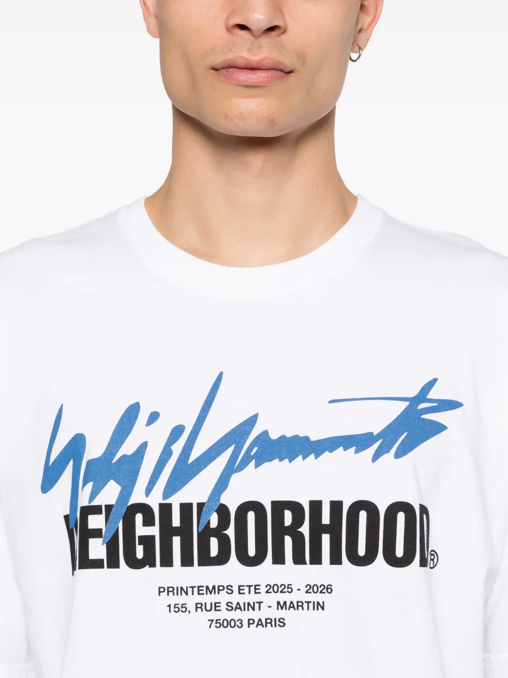 Yohji Yamamoto T-shirt met grafische print Wit