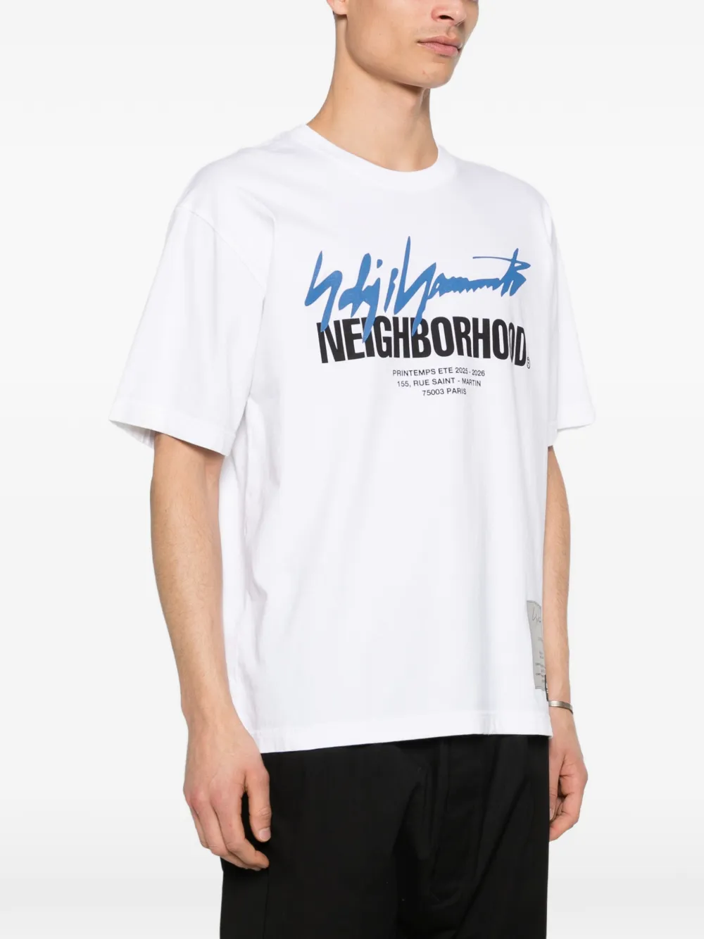 Yohji Yamamoto T-shirt met grafische print Wit