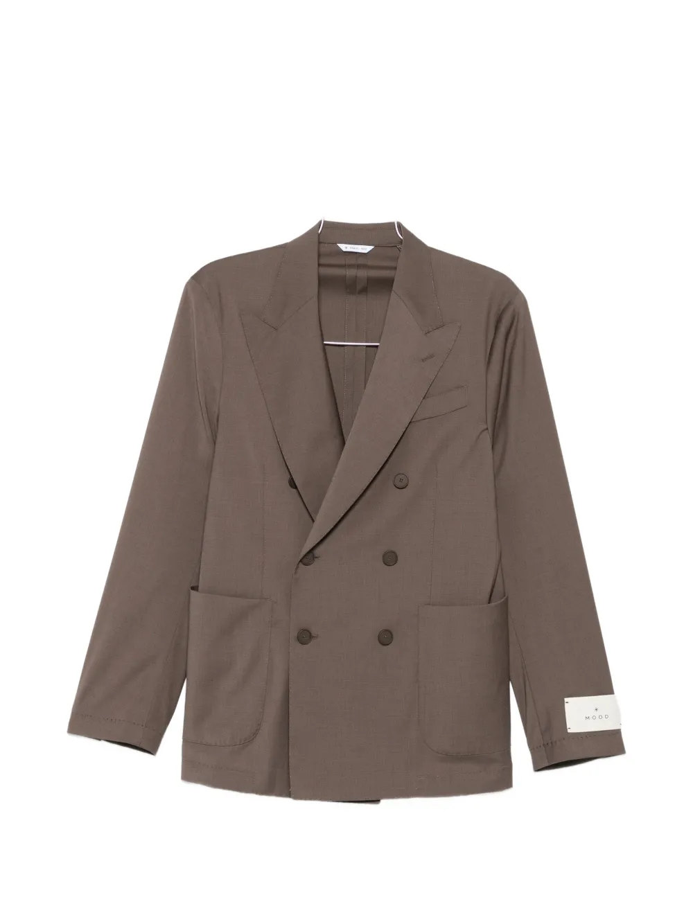 Manuel Ritz Double-breasted Suit In Brown