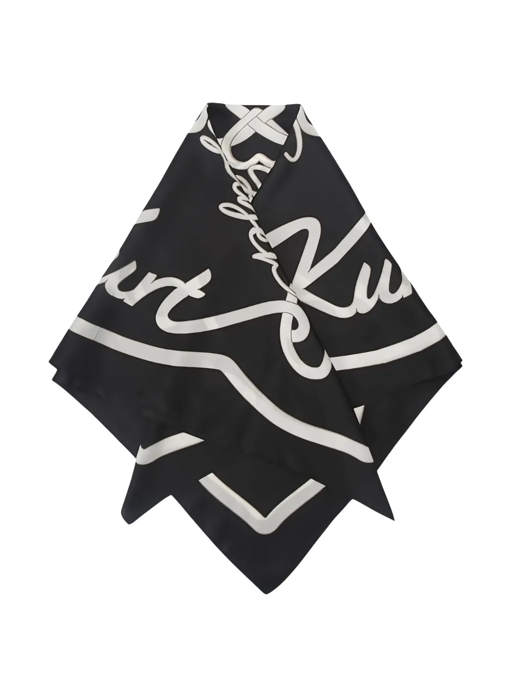 Kurt Geiger London square patterned scarf - Nero