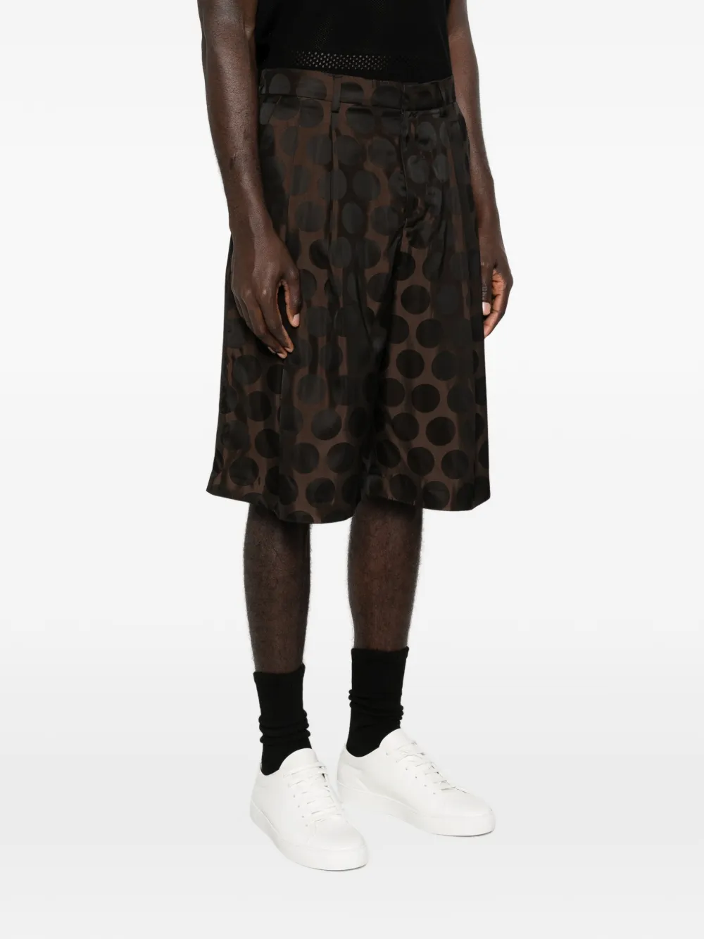 Charles Jeffrey Loverboy Shorts met stippen Bruin