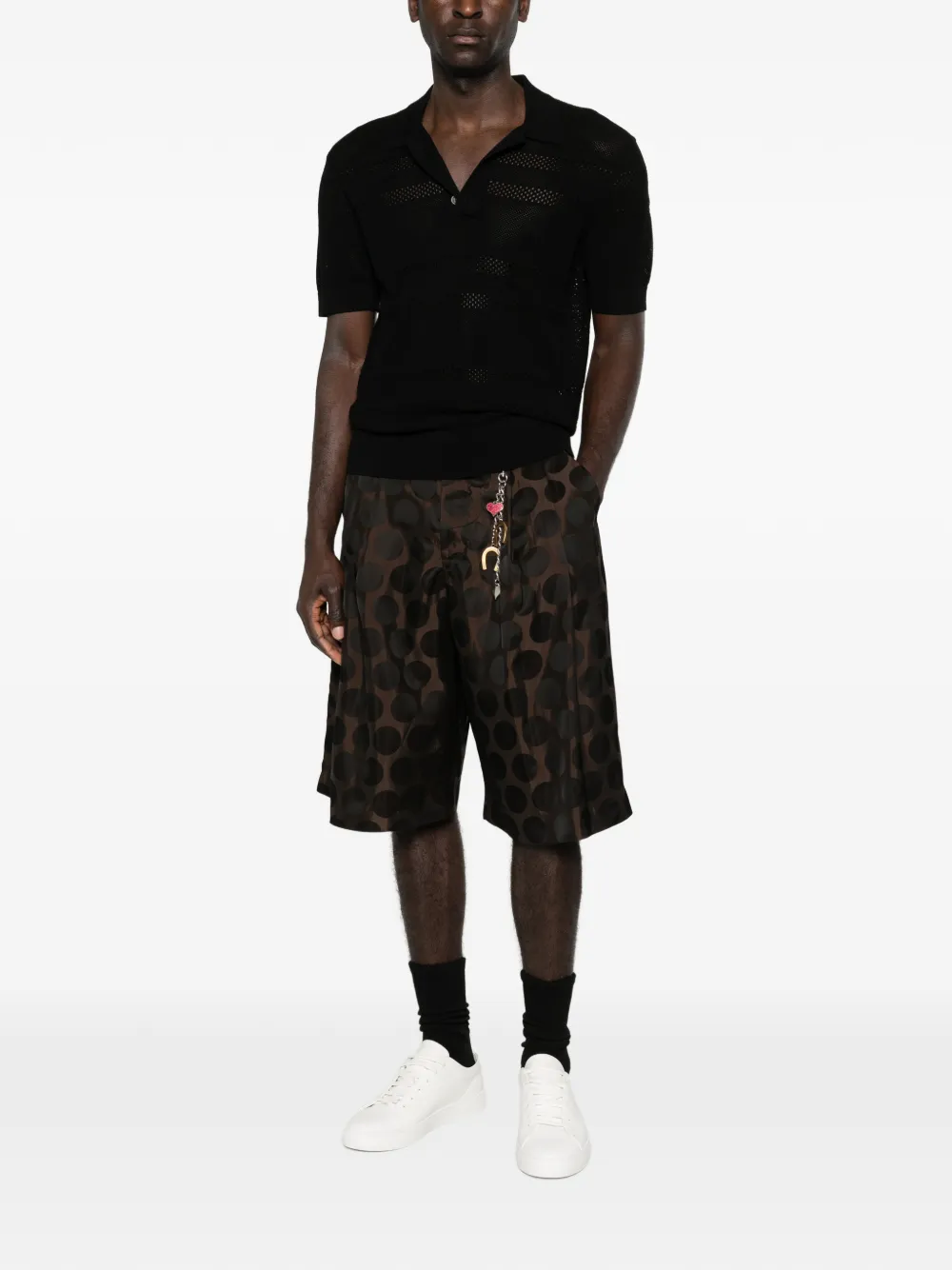 Charles Jeffrey Loverboy Shorts met stippen Bruin