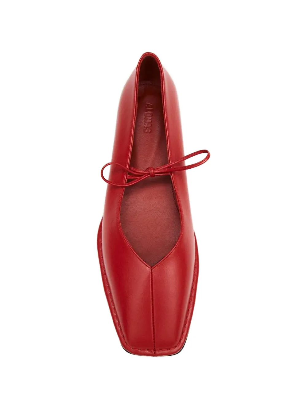 ALOHAS Sway ballerina's met vierkante neus Rood