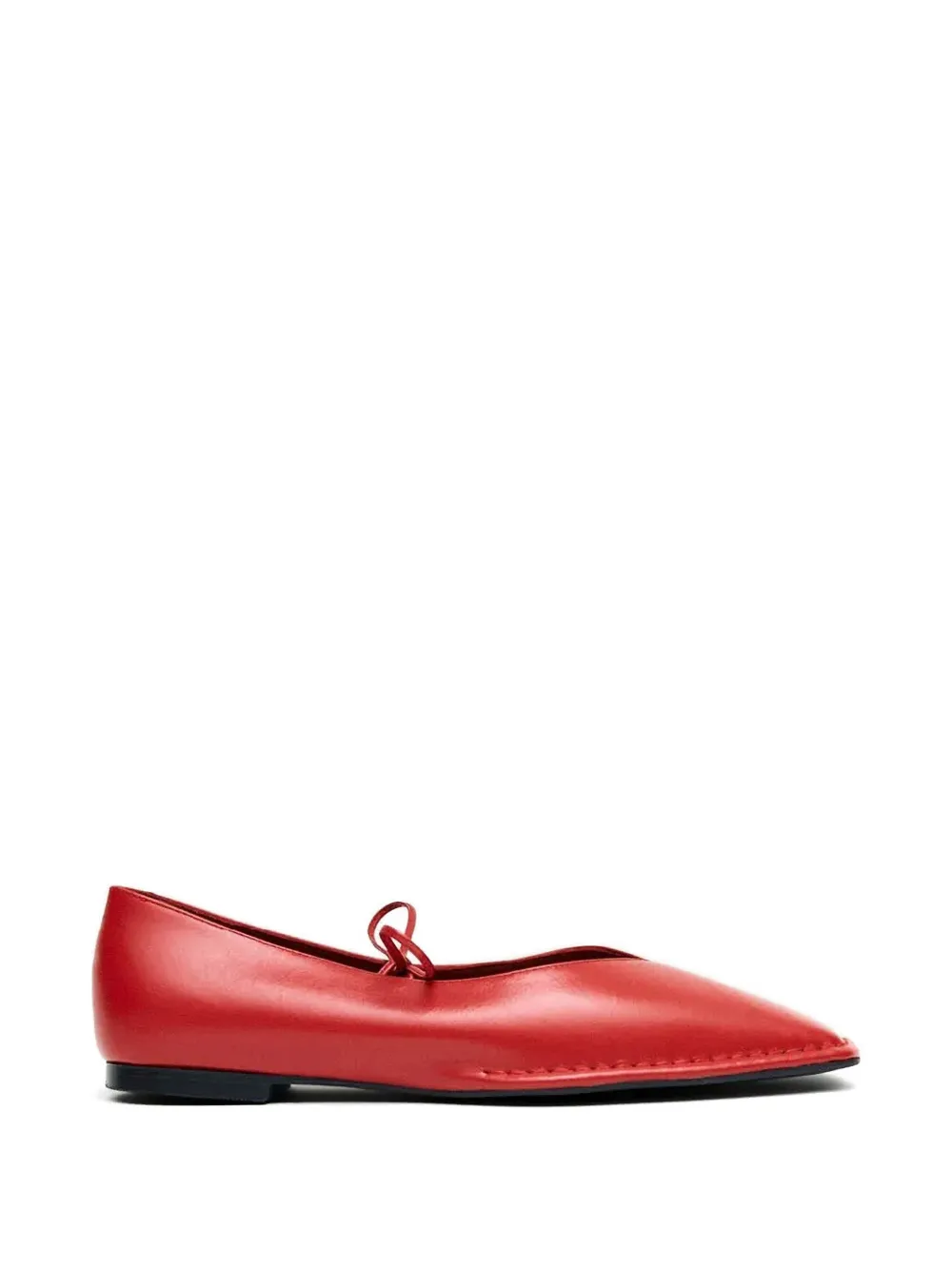 ALOHAS Sway tie square-toe ballet flats - Rosso