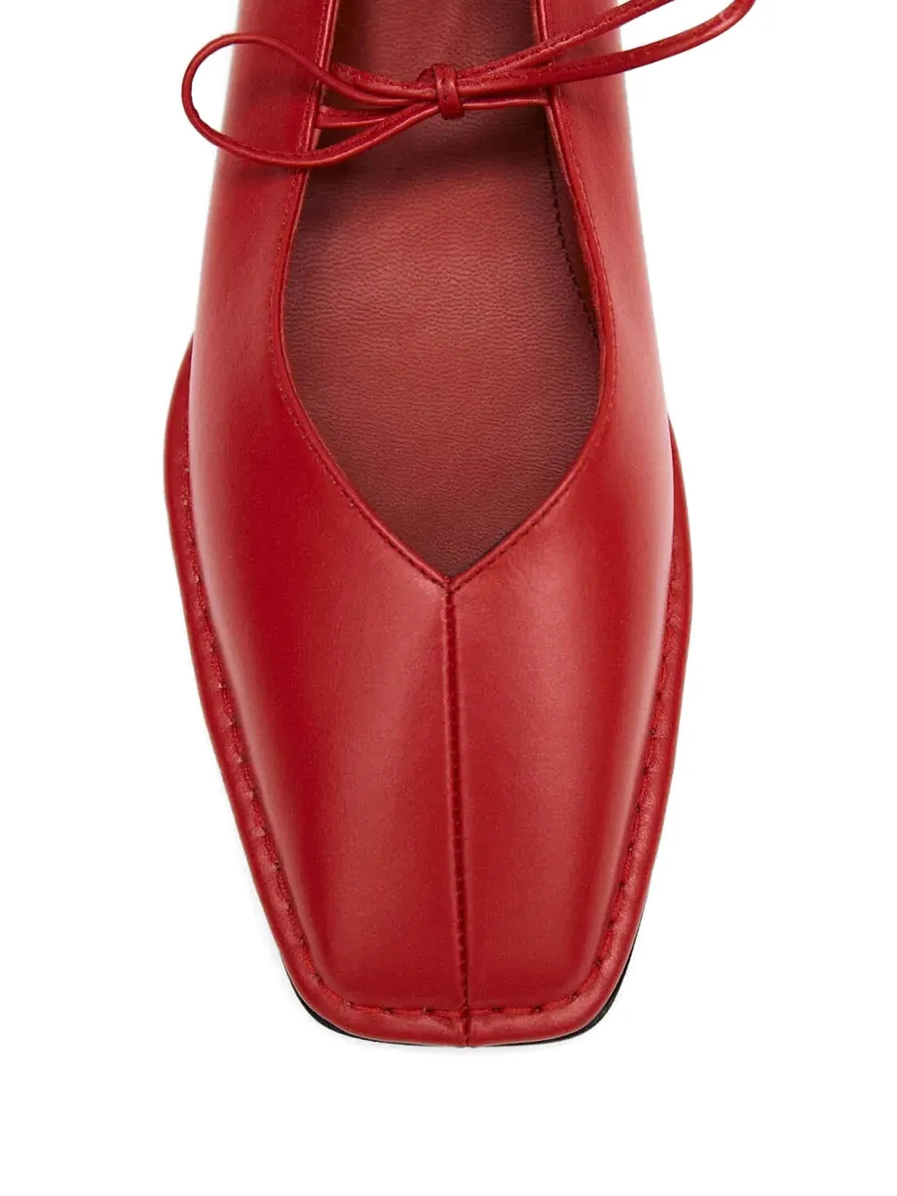 ALOHAS Sway ballerina's met vierkante neus Rood