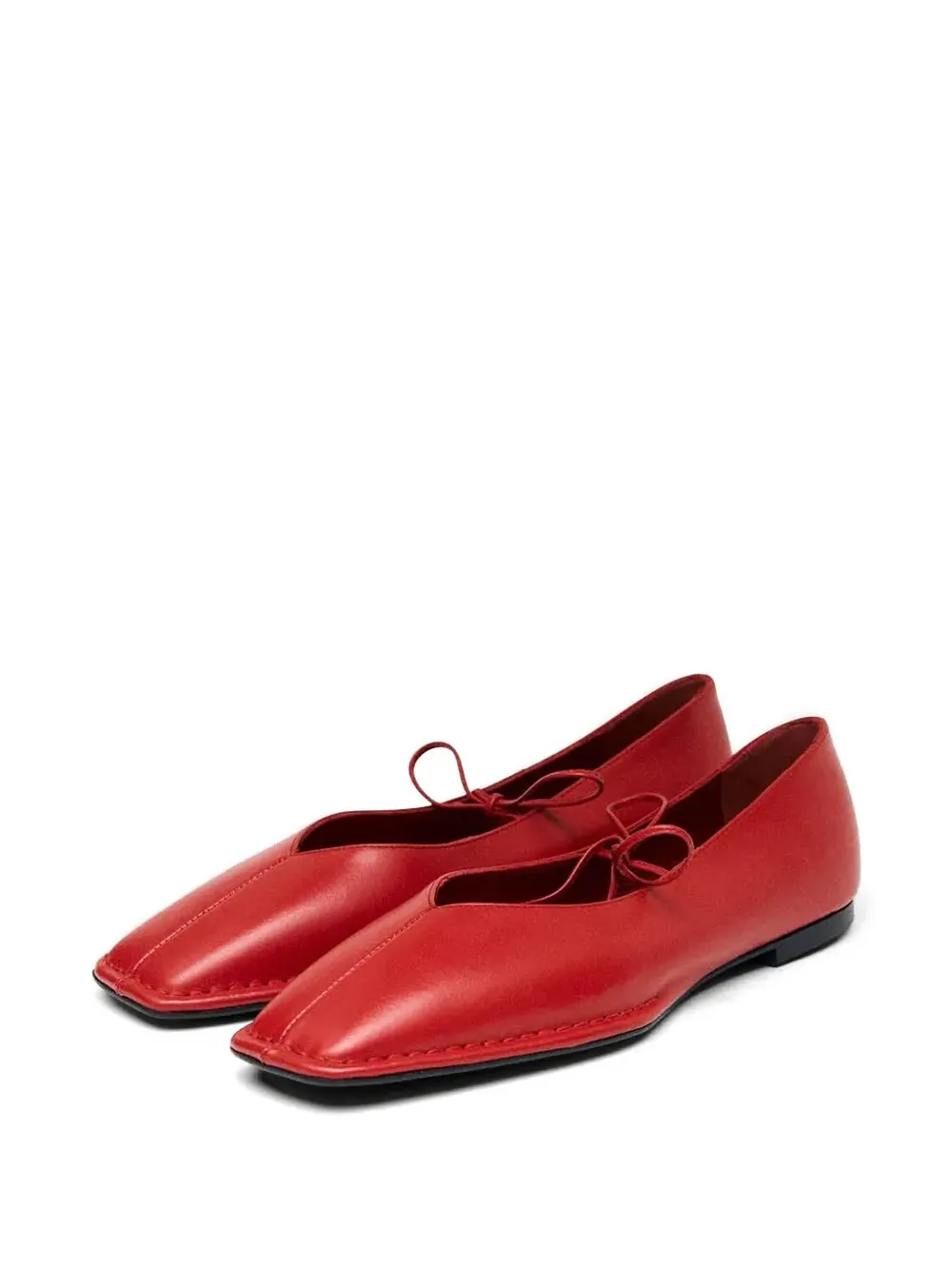 ALOHAS Sway ballerina's met vierkante neus Rood