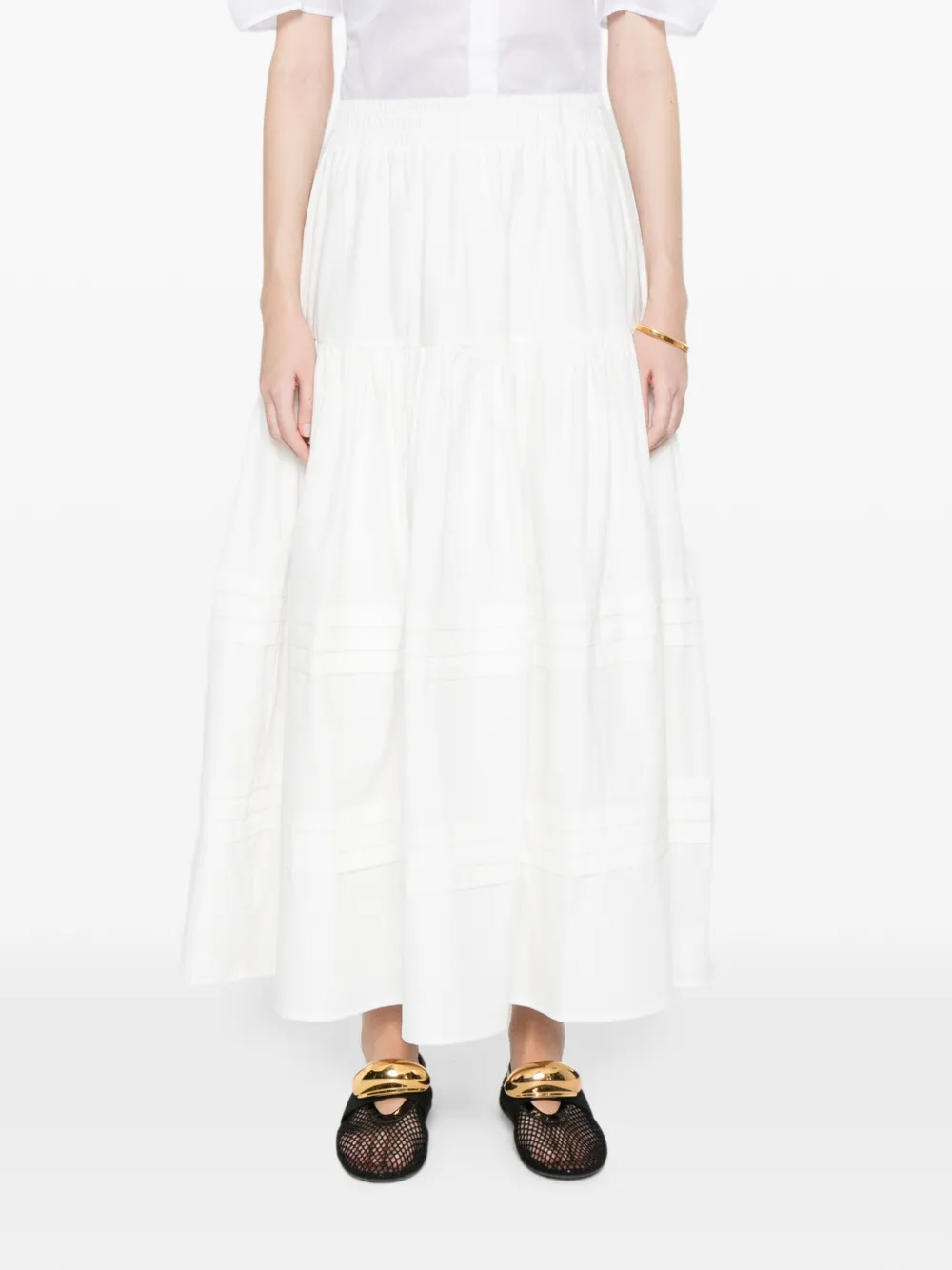  Jcsophie Luxor Elasticated Tiered Maxi Skirt - White 