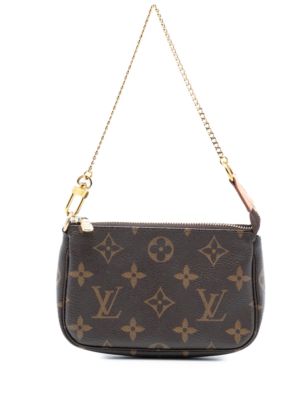 Louis Vuitton Pre-Owned Borsa a mano Pochette Accessoires mini con monogramma 2021 - Marrone