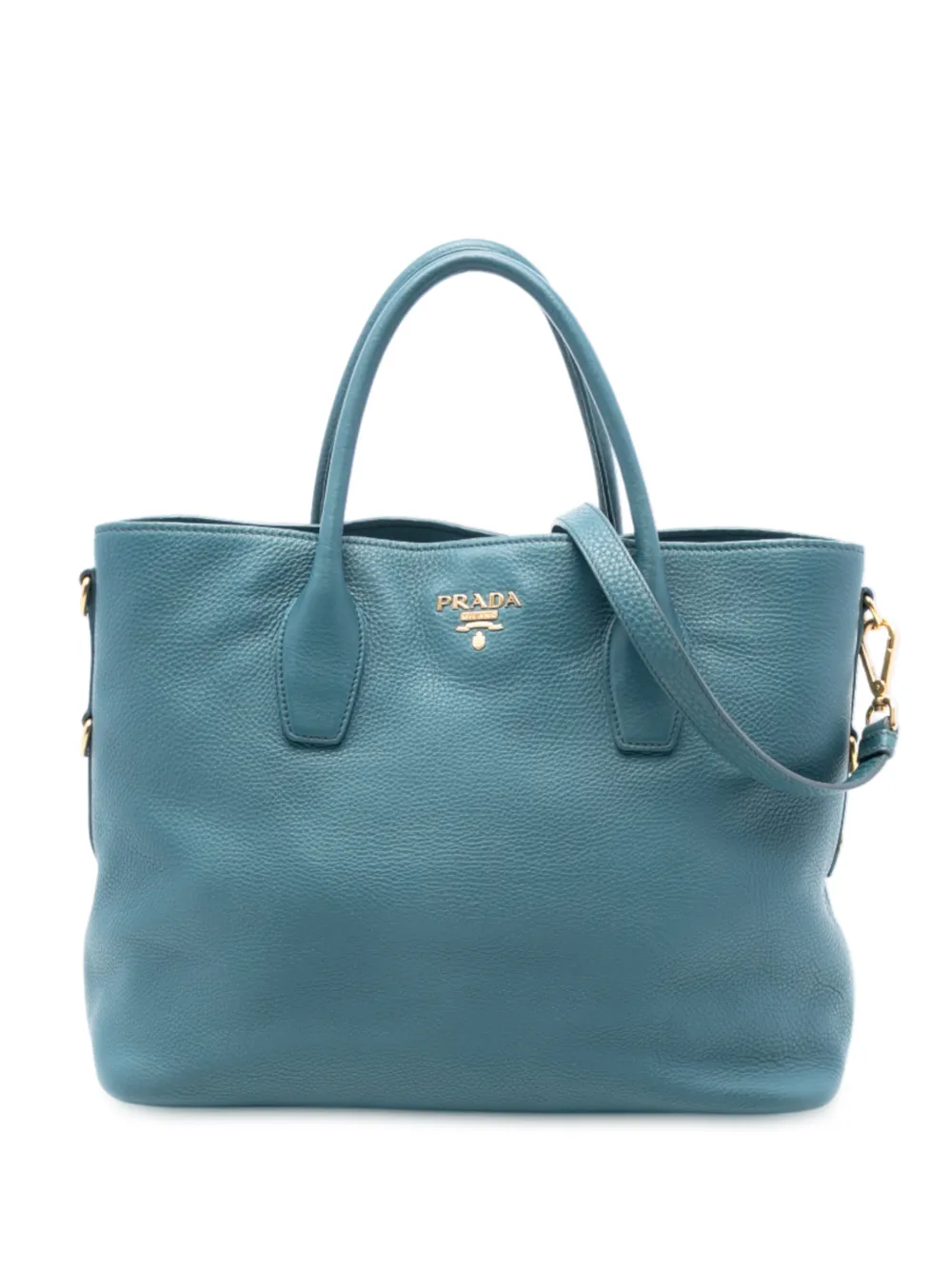 Prada Pre-Owned Borsa tote Vitello Daino Open convertibile 2015-2025 - Blu
