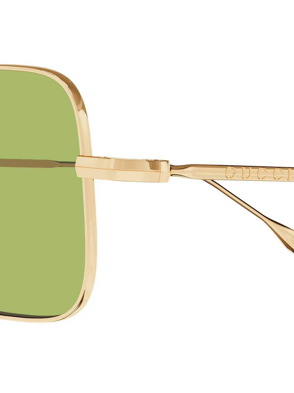 Gucci Eyewear Zonnebril met vierkant montuur Goud