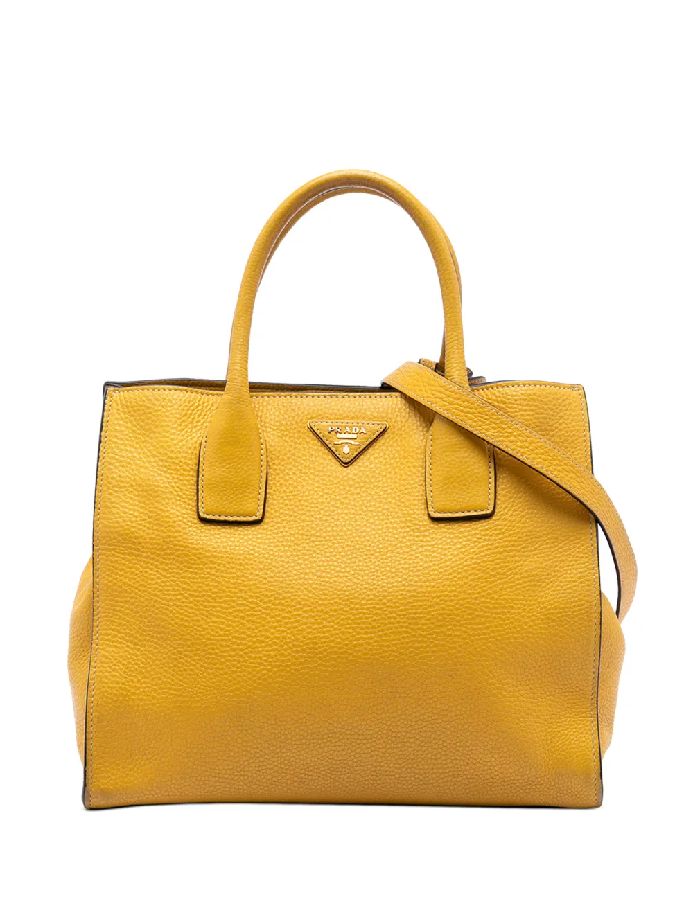 Prada Pre-Owned Borsa tote Vitello Daino Open convertibile 2000-2025 - Giallo