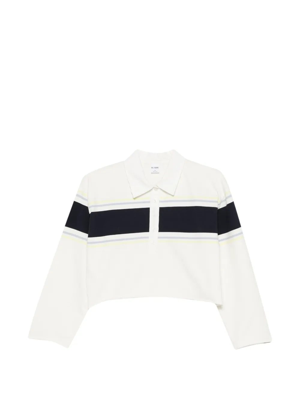 RE/DONE stripe-detail polo top - Toni neutri
