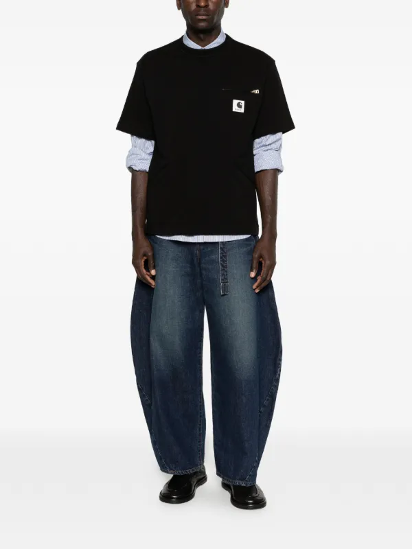 Sacai ジップポケット Tシャツ | ブラック | FARFETCH JP