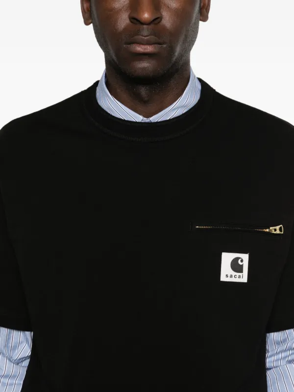 Sacai ジップポケット Tシャツ | ブラック | FARFETCH JP