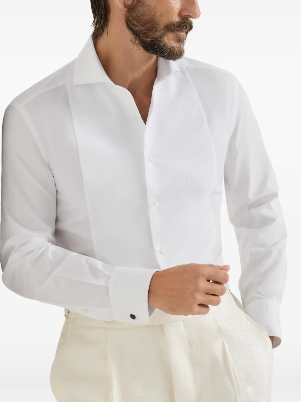 Brunello Cucinelli Getailleerd overhemd Wit
