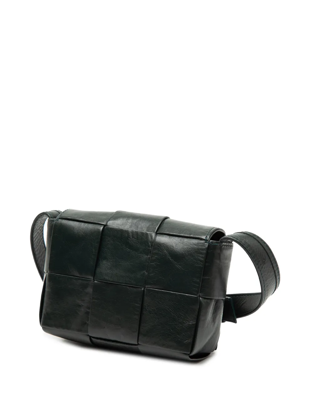  Bottega Veneta Pre-owned Petit Sac à Bandoulière Candy En Cuir Nappa Intrecciato Cassette (2012-2026) - Noir 