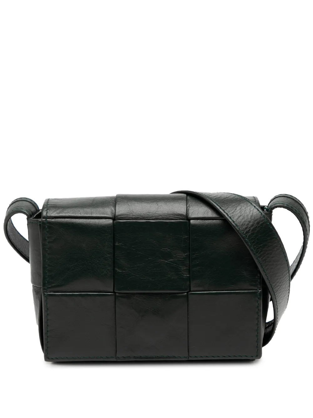 Bottega Veneta Pre-Owned 2012-2026 Candy Nappa Intrecciato Cassette crossbody bag - Nero