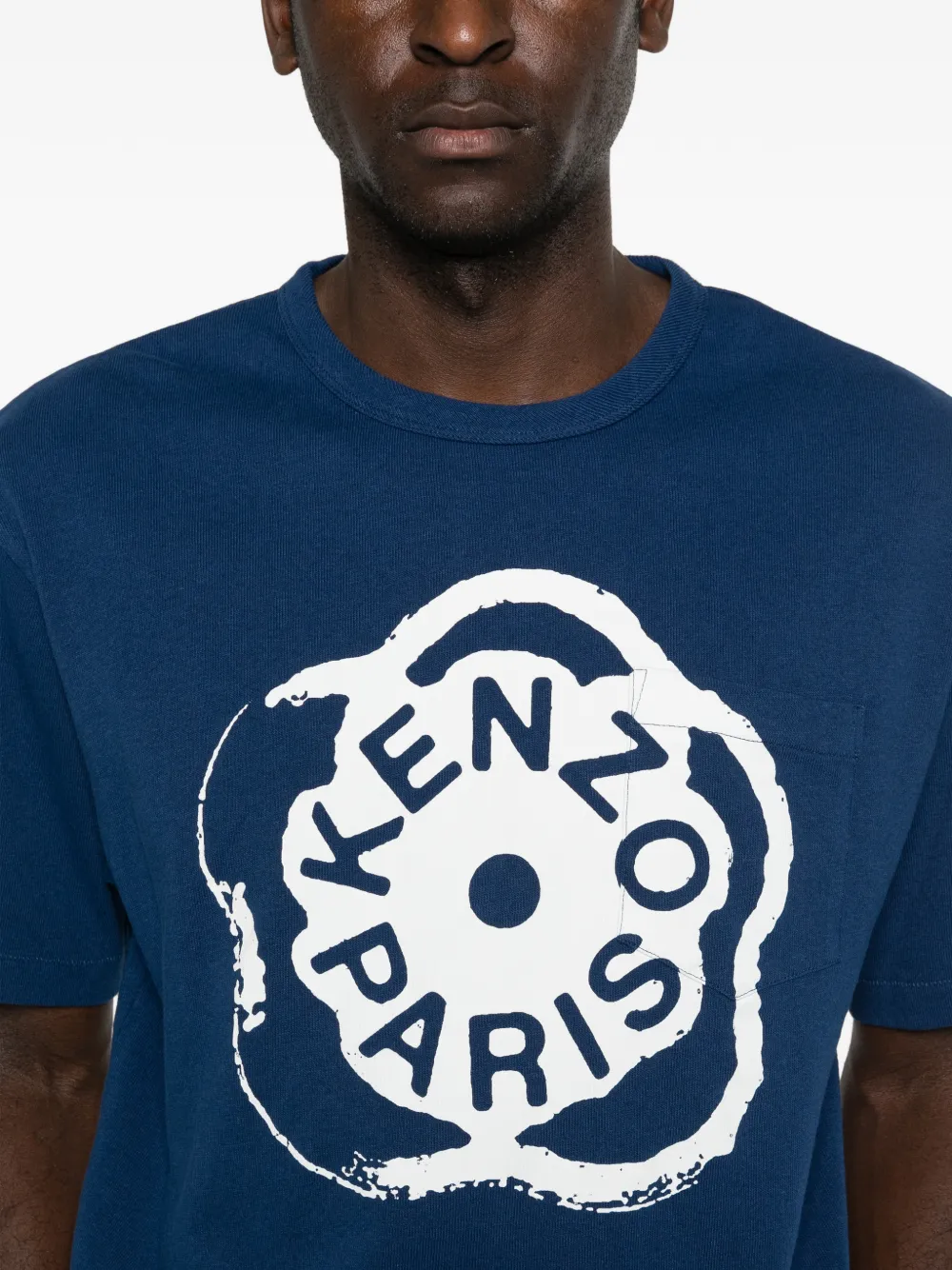 Kenzo Boke Fower 2.0 T-shirt met borstzak Blauw