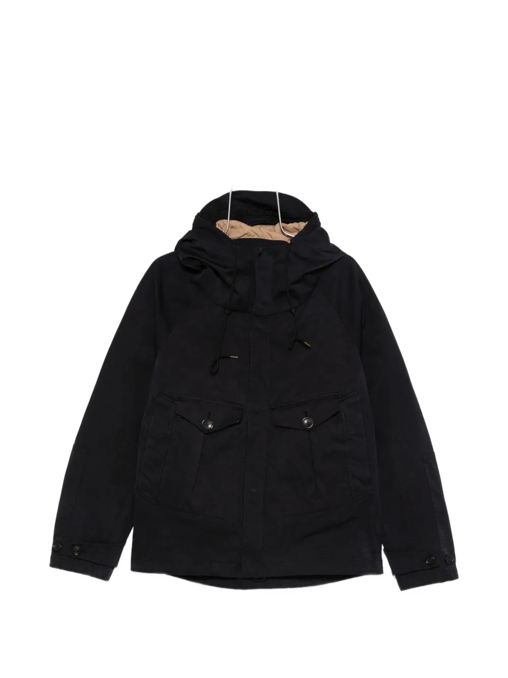Ten C flap-pocket hooded jacket - Blu