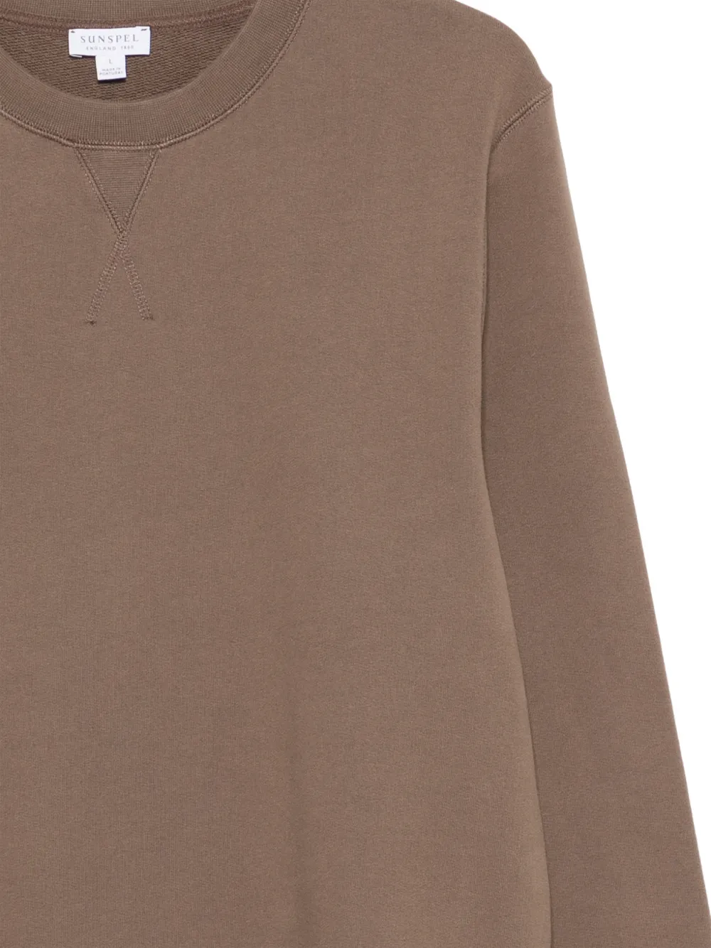  Sunspel Loopback Sweatshirt - Brown 