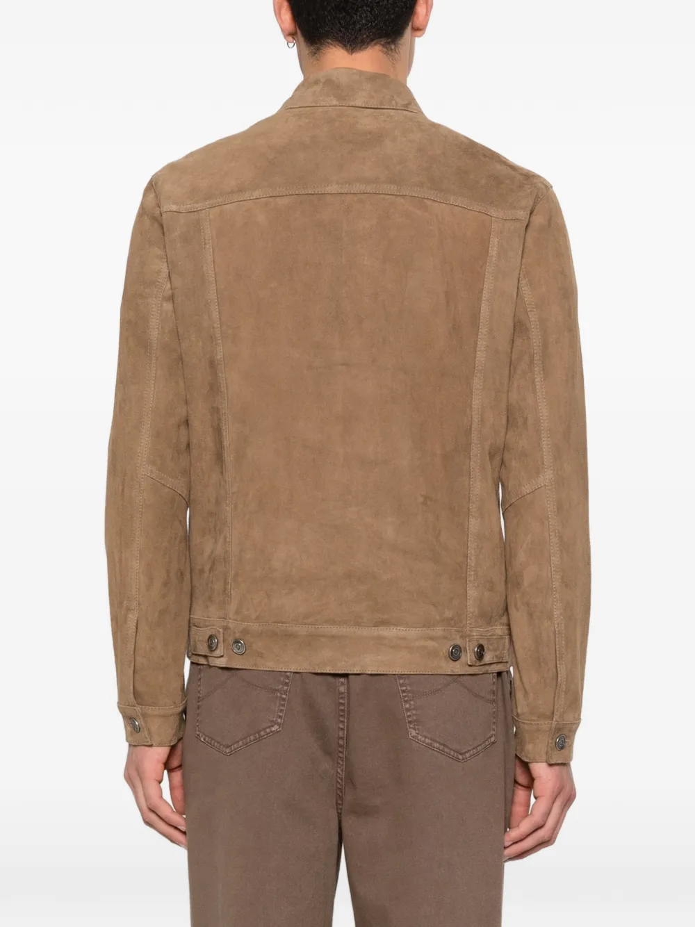 Button-Up Leather Jacket