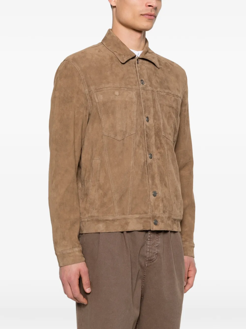 Button-Up Leather Jacket