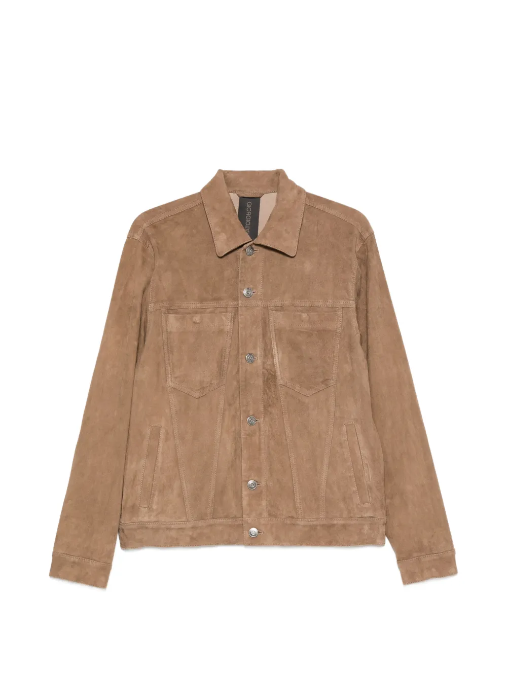 Giorgio Brato button-up leather jacket - Nude