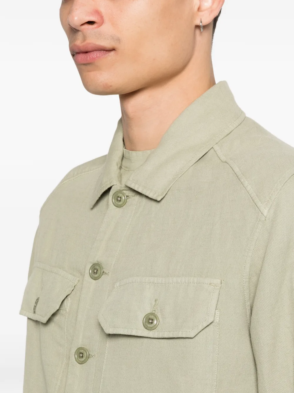 C.P. Company Broken twill shirtjack Grijs