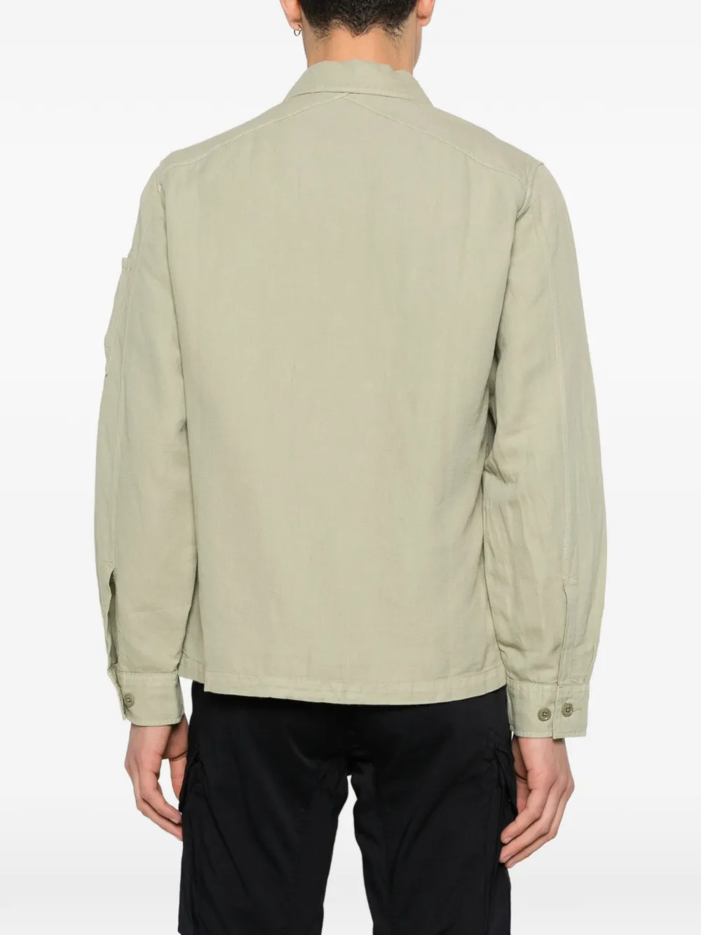 C.P. Company Broken twill shirtjack Grijs