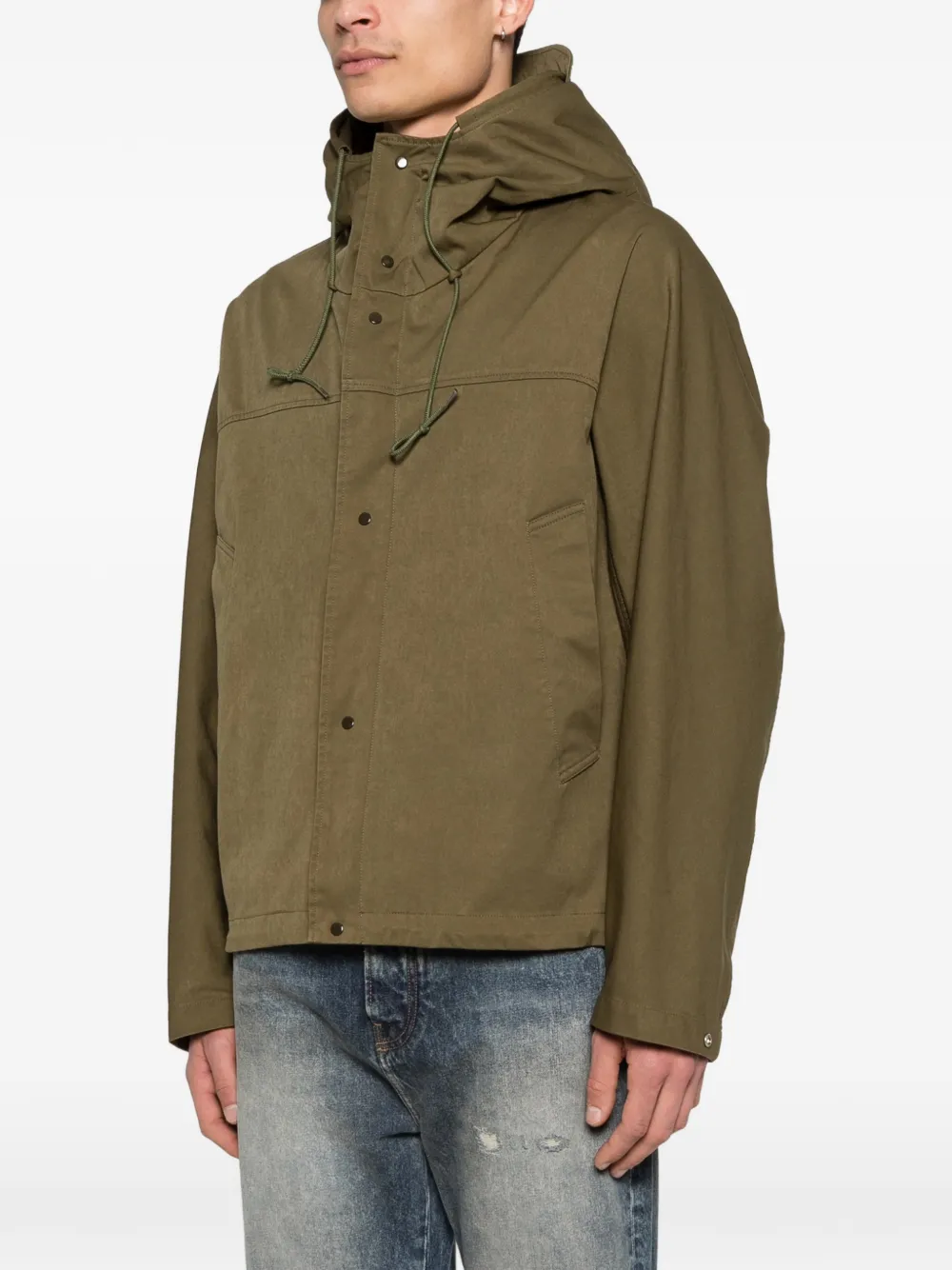  Ten C Shannon Zip-up Hooded Jacket - Green 