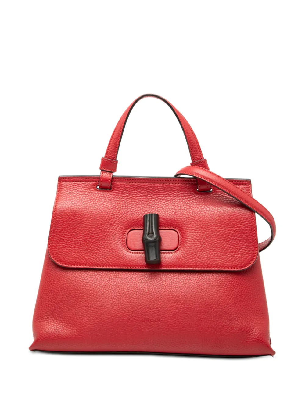 Gucci Pre-Owned 2000-2015 Small Leather Bamboo Daily satchel - Rosso