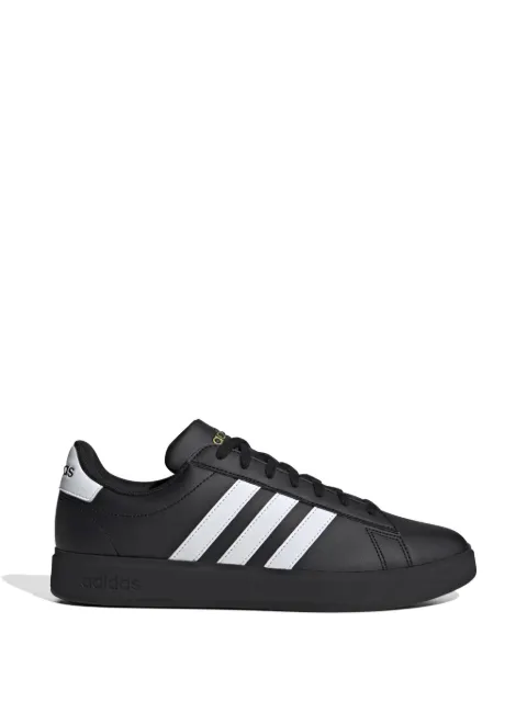 adidas striped court sneakers