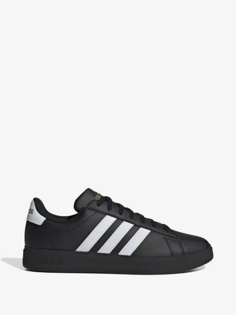 adidas striped court sneakers