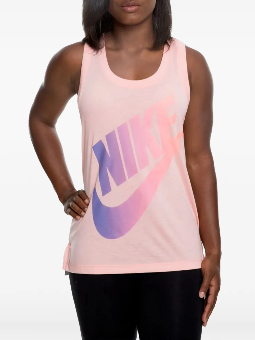 Nike logo-detail tank top - Rosa