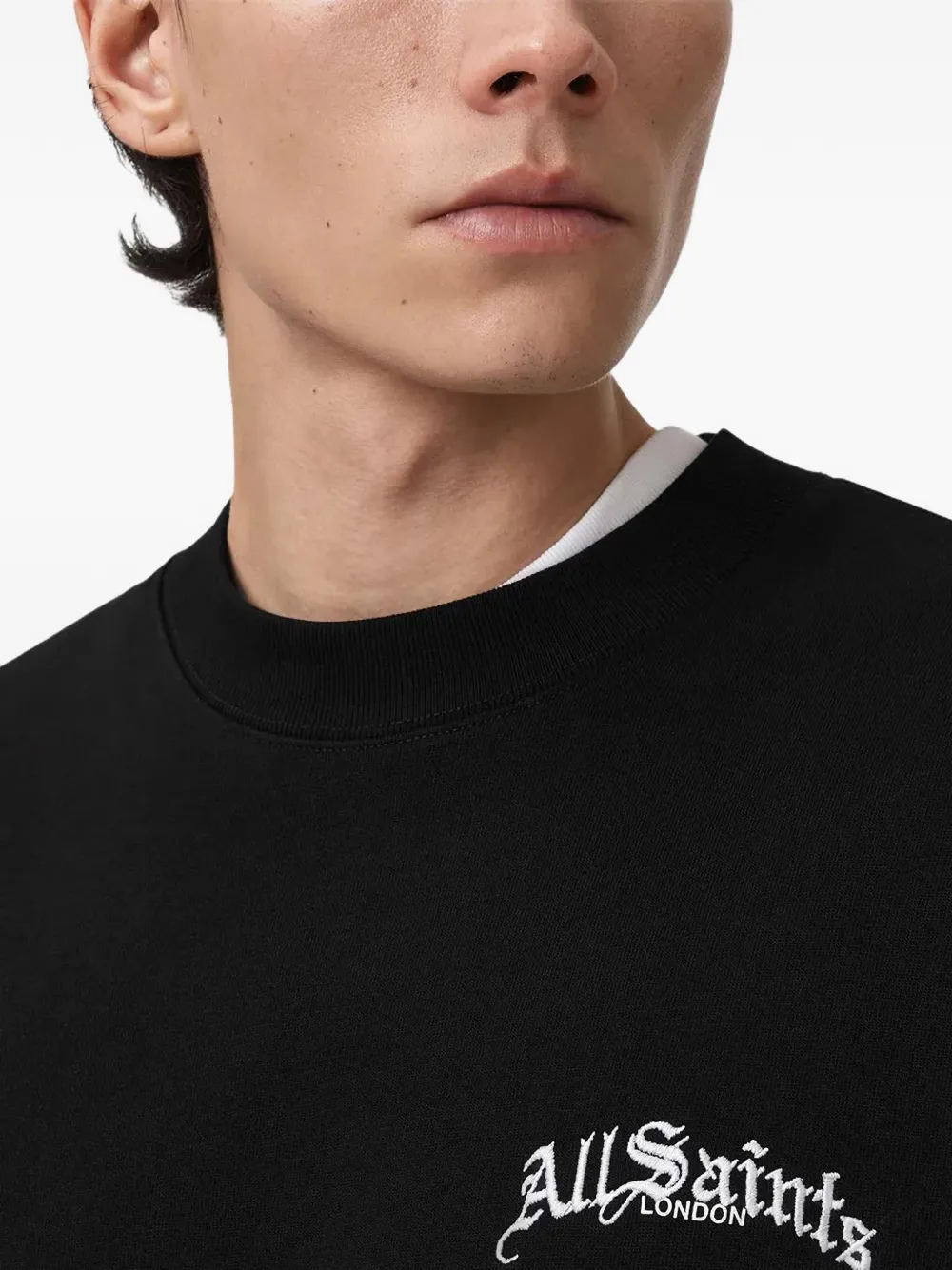 AllSaints Descent sweater met logo Zwart