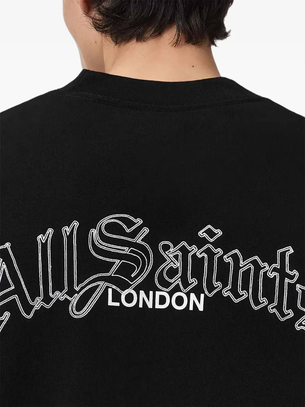 AllSaints Descent sweater met logo Zwart