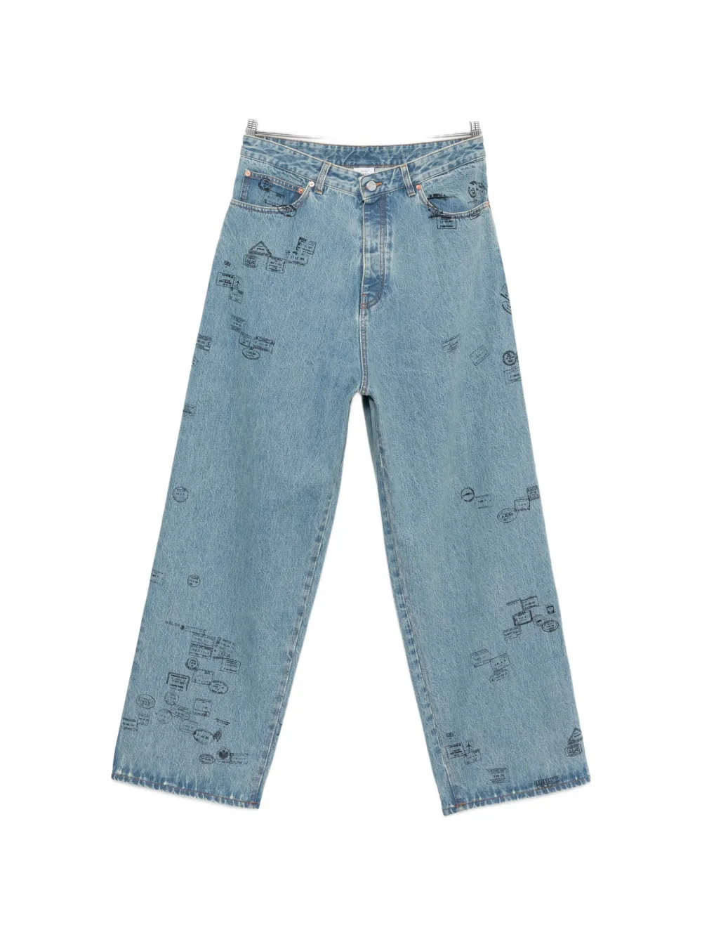 VETEMENTS stamp-print jeans - Blu