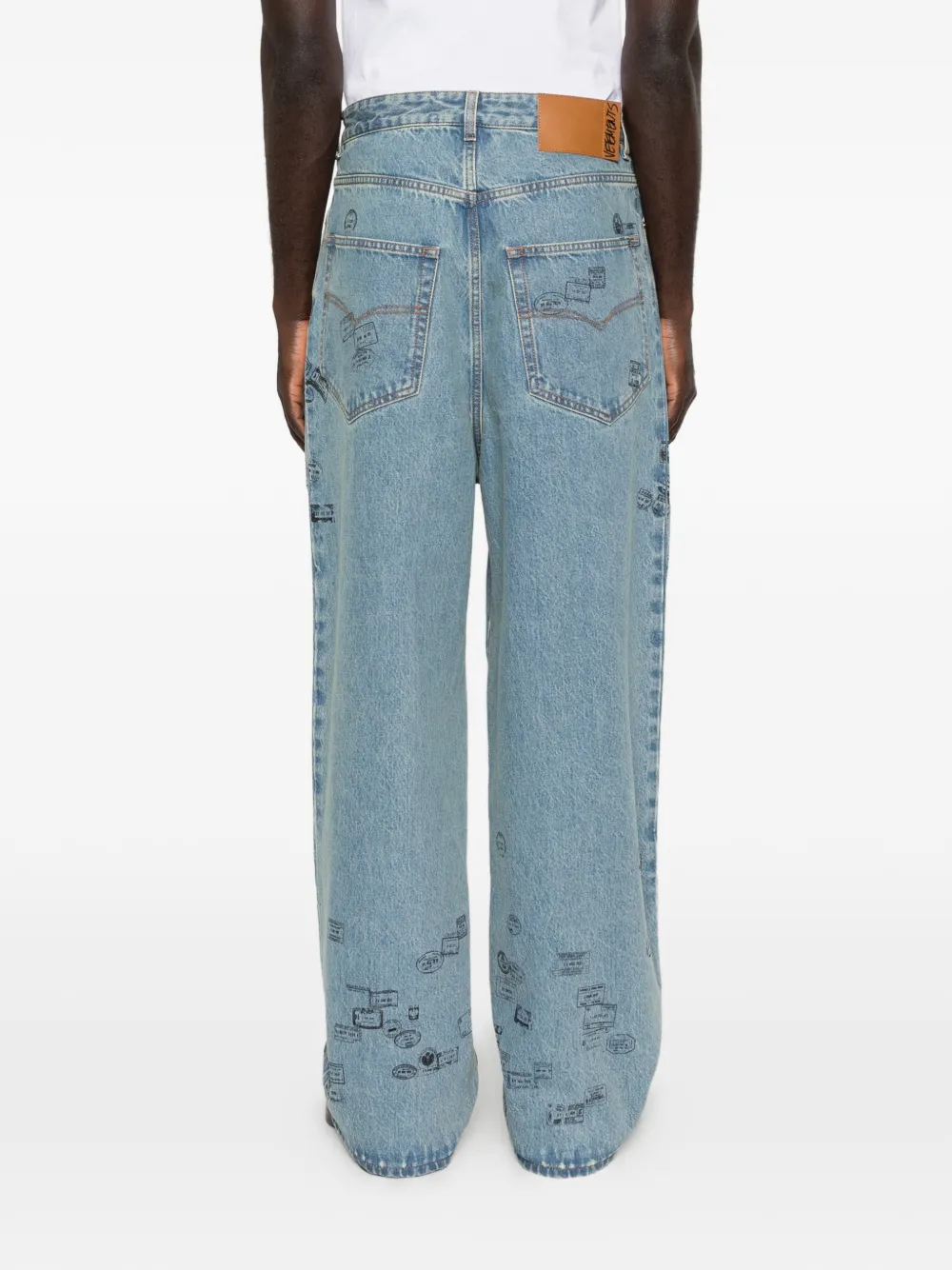 VETEMENTS Jeans met print Blauw