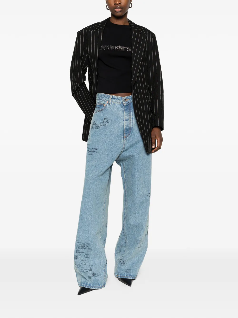  Vetements Stamp-print Jeans - Blue 