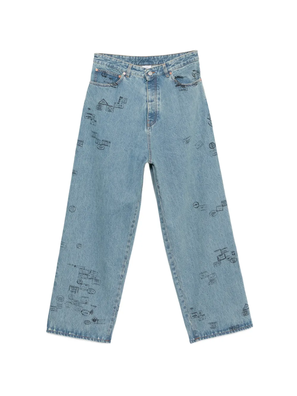 VETEMENTS stamp-print jeans - Blu