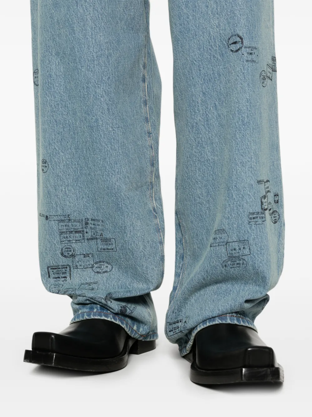 VETEMENTS Jeans met print Blauw