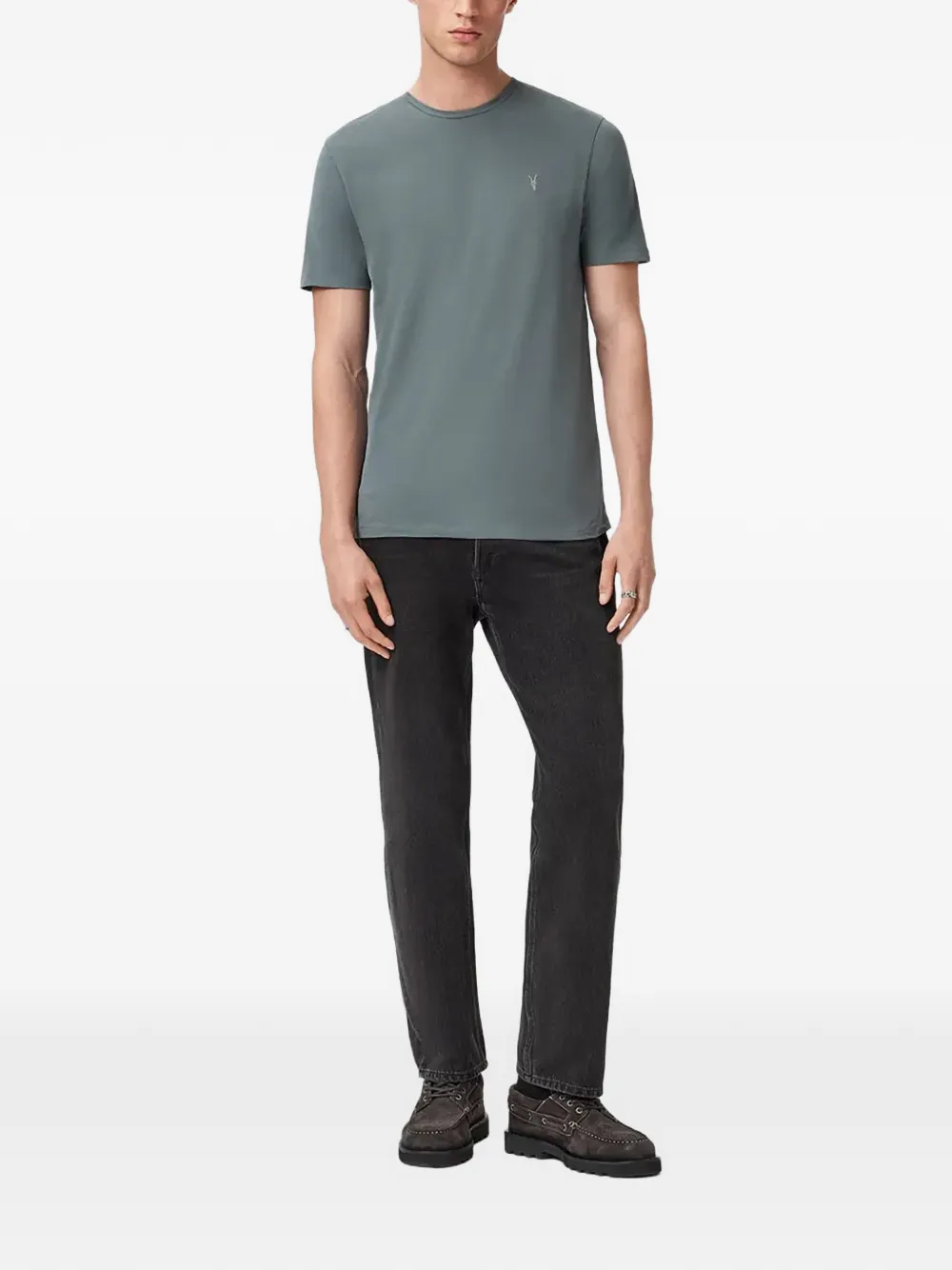 AllSaints Drie Brace T-shirt met logo Blauw