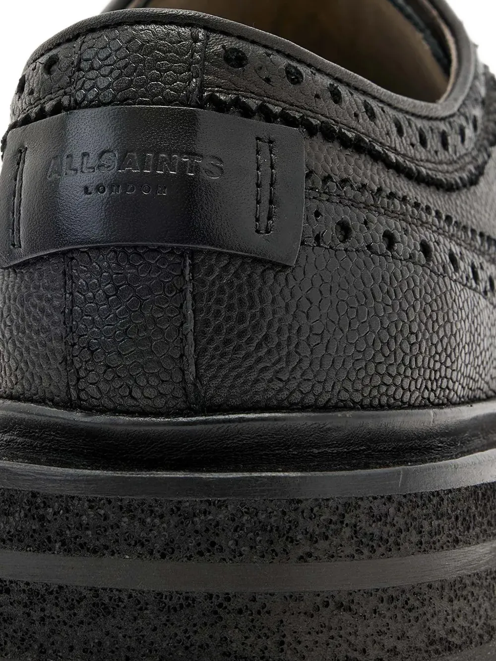 AllSaints Escher brogue lace-up shoes Zwart