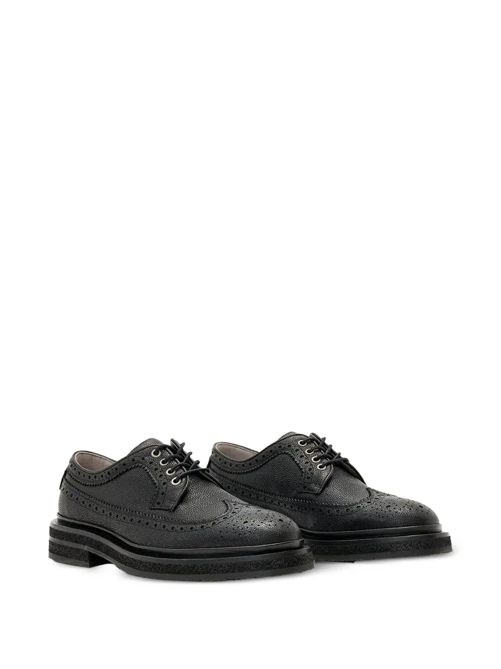 AllSaints Escher brogue lace-up shoes Zwart