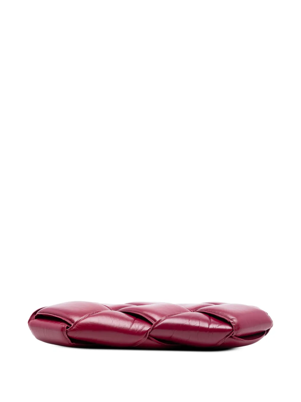 2012-2025 Lambskin Maxi Intrecciato Padded Pouch Clutch Bag